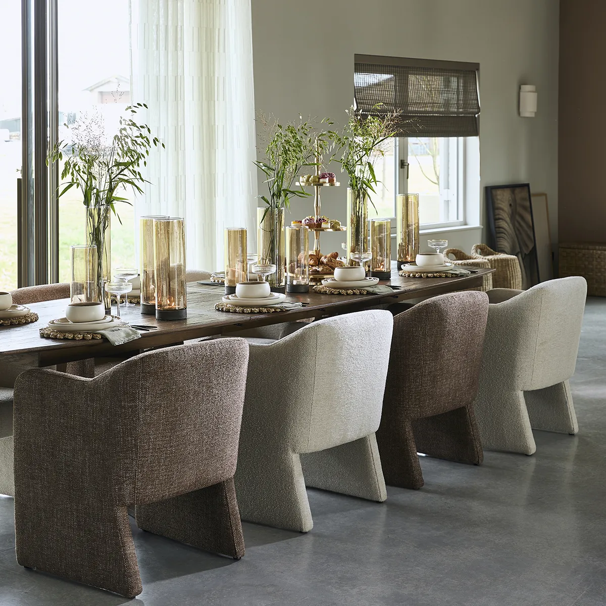Dining Chair Napoli Brown with armrest