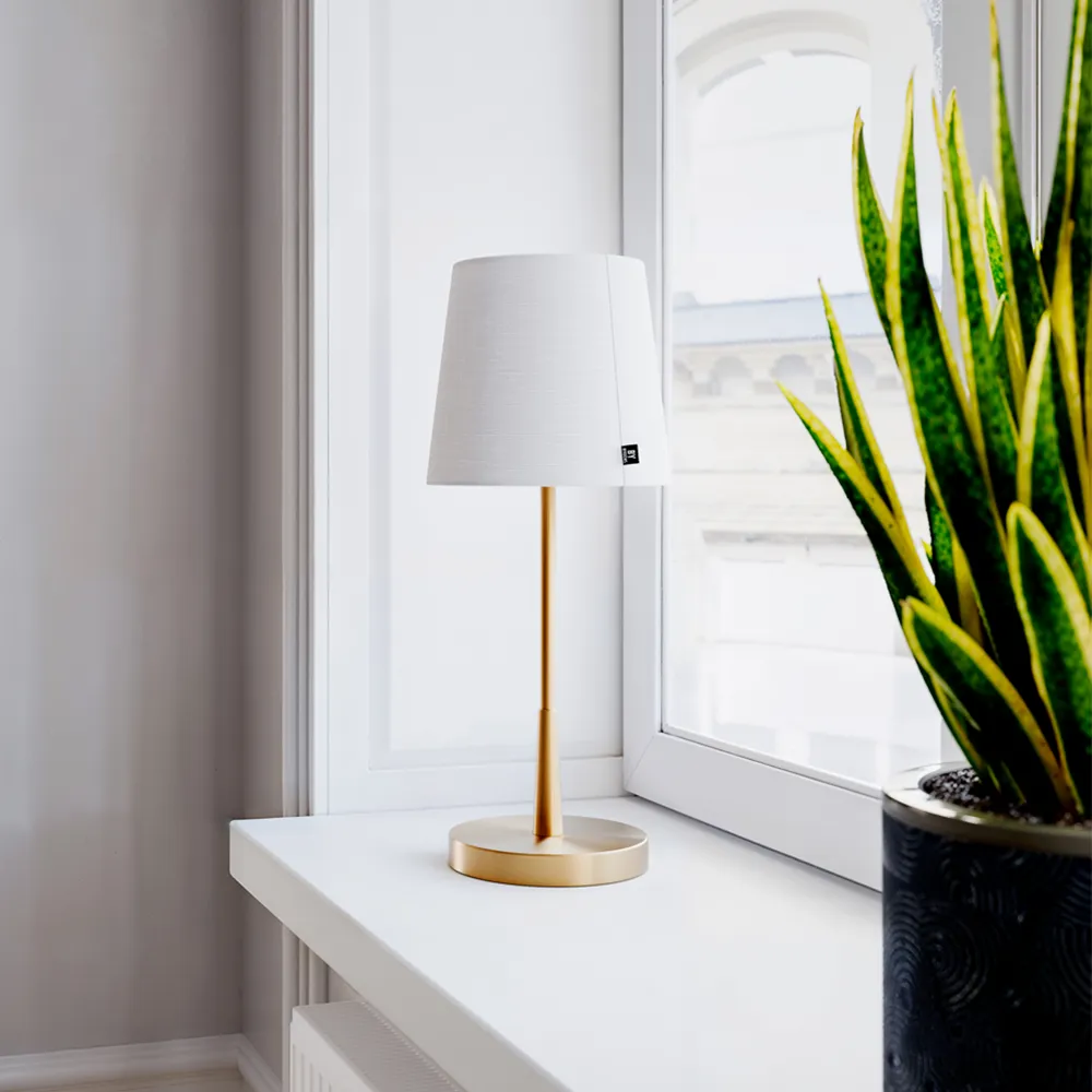 Lumi table lamp H: 48,5cm gold/white
