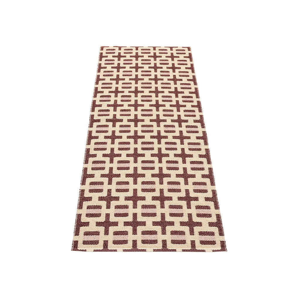Tom rug Burgundy/Cream/Pale Rose 70 x 180 cm