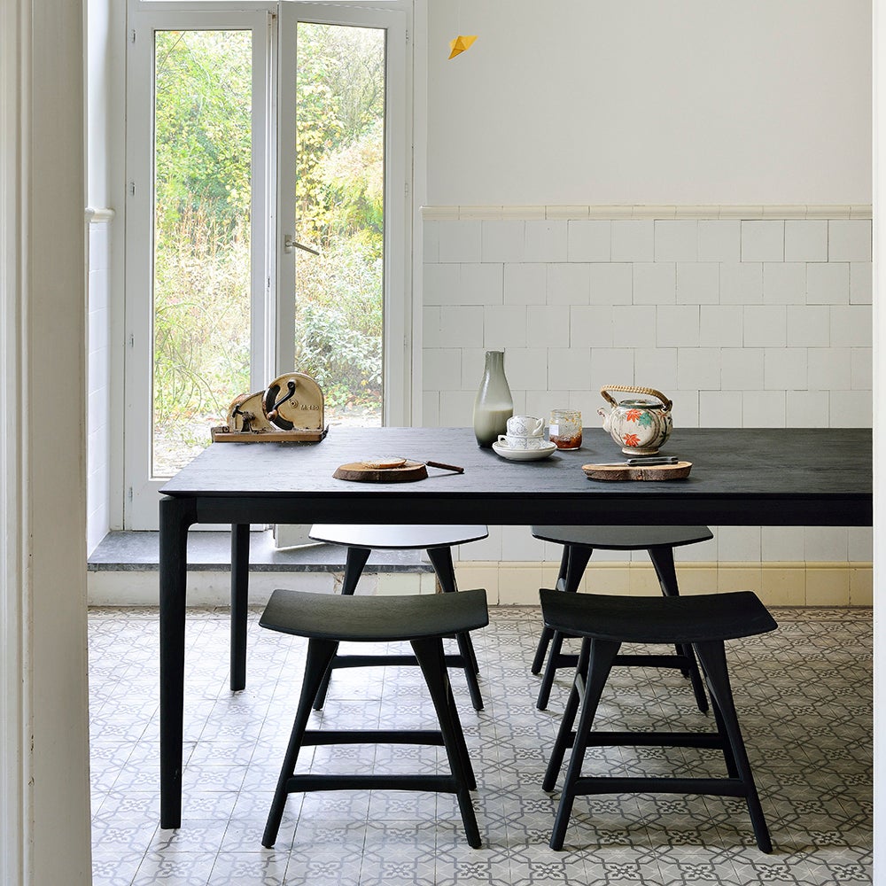 Bok Dining table 80x160 cm Black lacquered oak