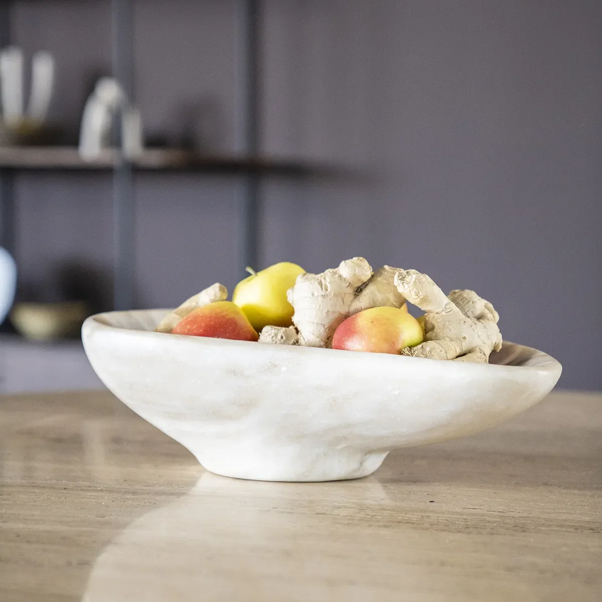 Marble Bowl Grigio L 43 cm