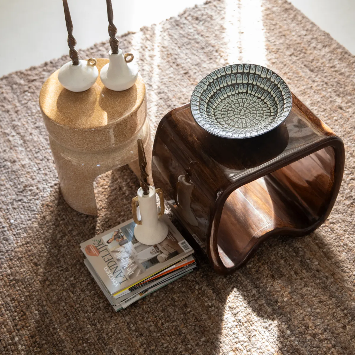 Rug Nami 190x290 cm Brown