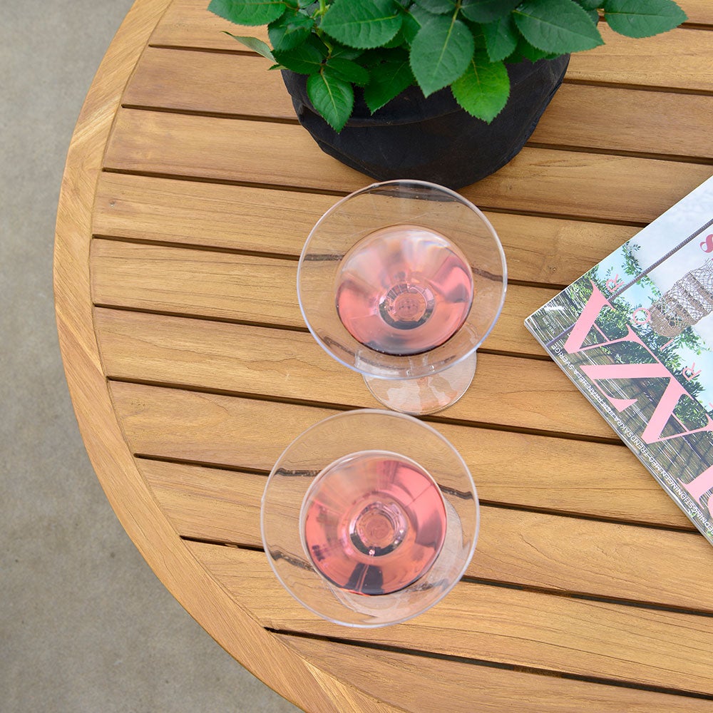 Lounge coffee table 80 cm teak 