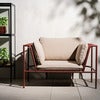Collier armchair  Zin red / Teddy beige