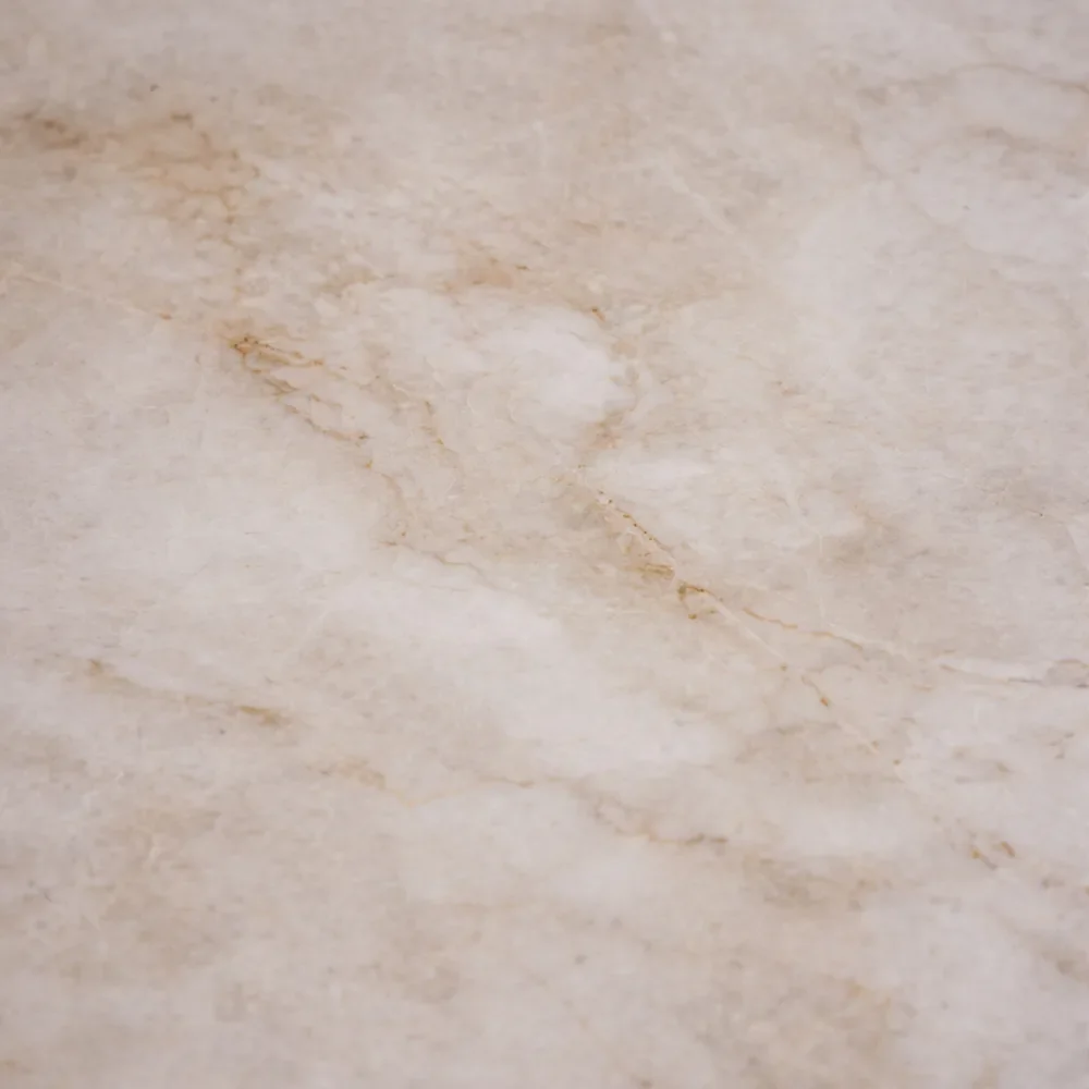 Cena dining table 150 cm lacquered oak / beige quartzite
