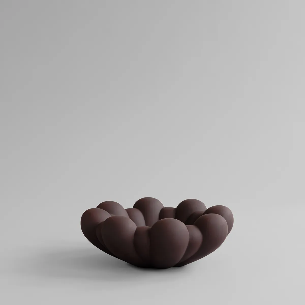 Handmade Decorative Bowl Bloom Chocolate Brown Ø 44 cm