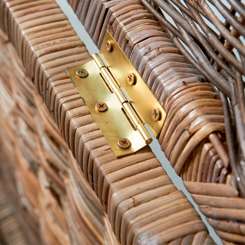 Rustic Rattan Cobblers Wharf Trunk, 90x40 cm