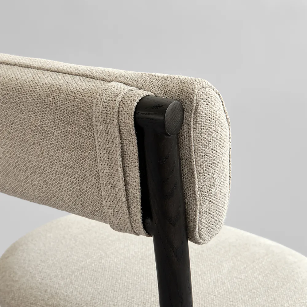 Nama Dining Chair - Coffee Black, Linen