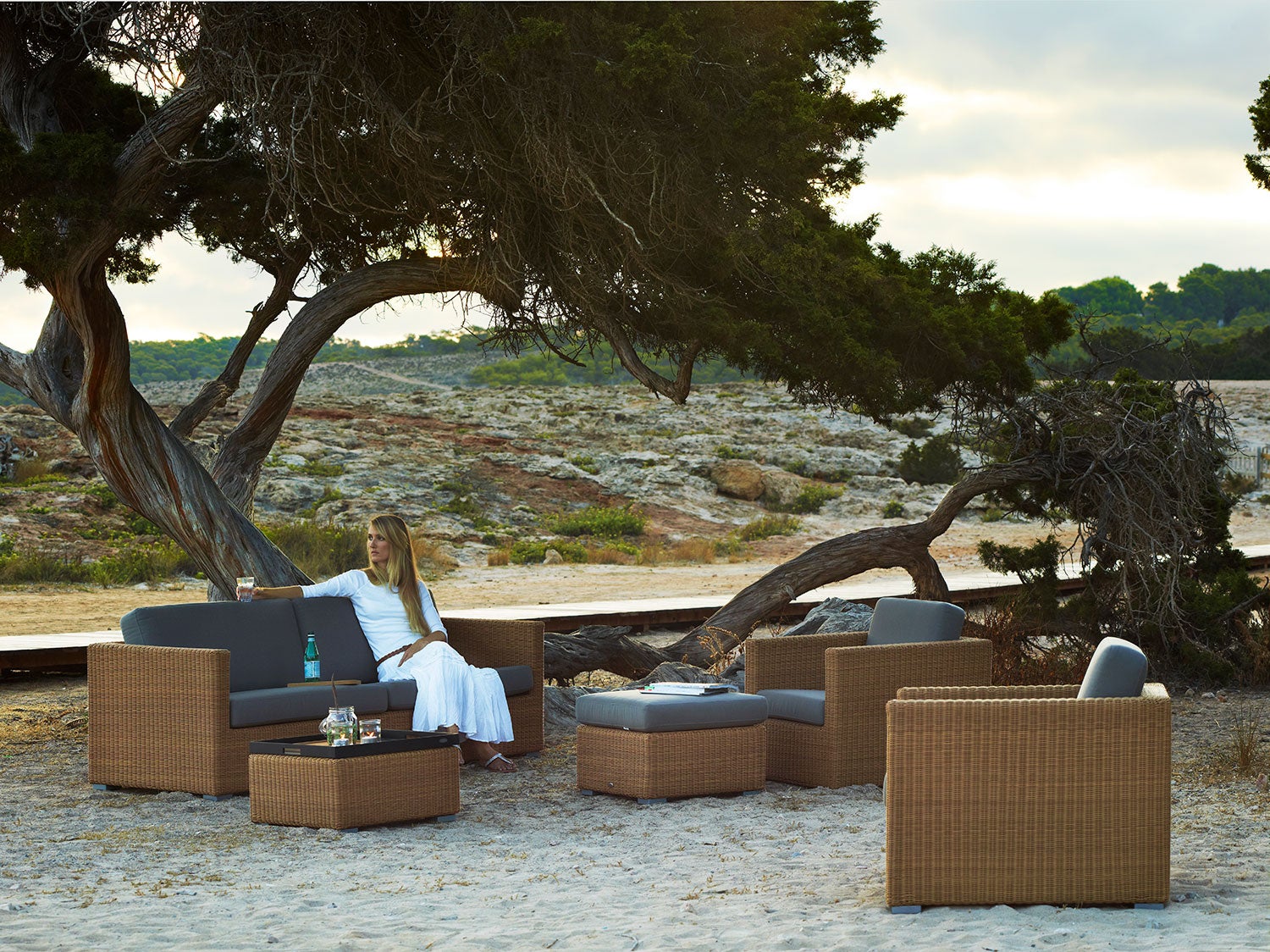 Chester 3-seater Lounge sofa Natural