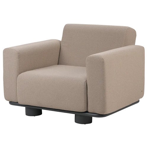 Bolster armchair Antracit / Teddy Beige