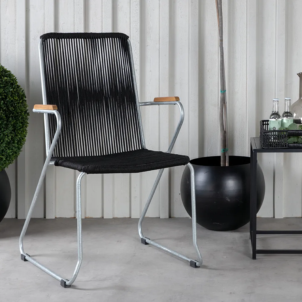 Bois Dining Chair Black/Zinc 2-pack