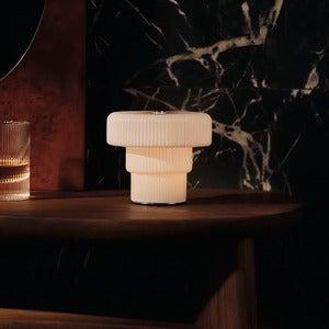 Mouth-Blown Portable Dimmable LED Table Lamp Ripple