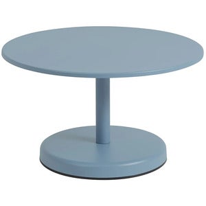 Linear Steel Coffee Table Ø70 cm Pale Blue 