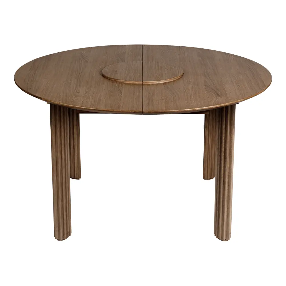 Comfort Circle Dining table with extension 132-202x132 Dark Oak