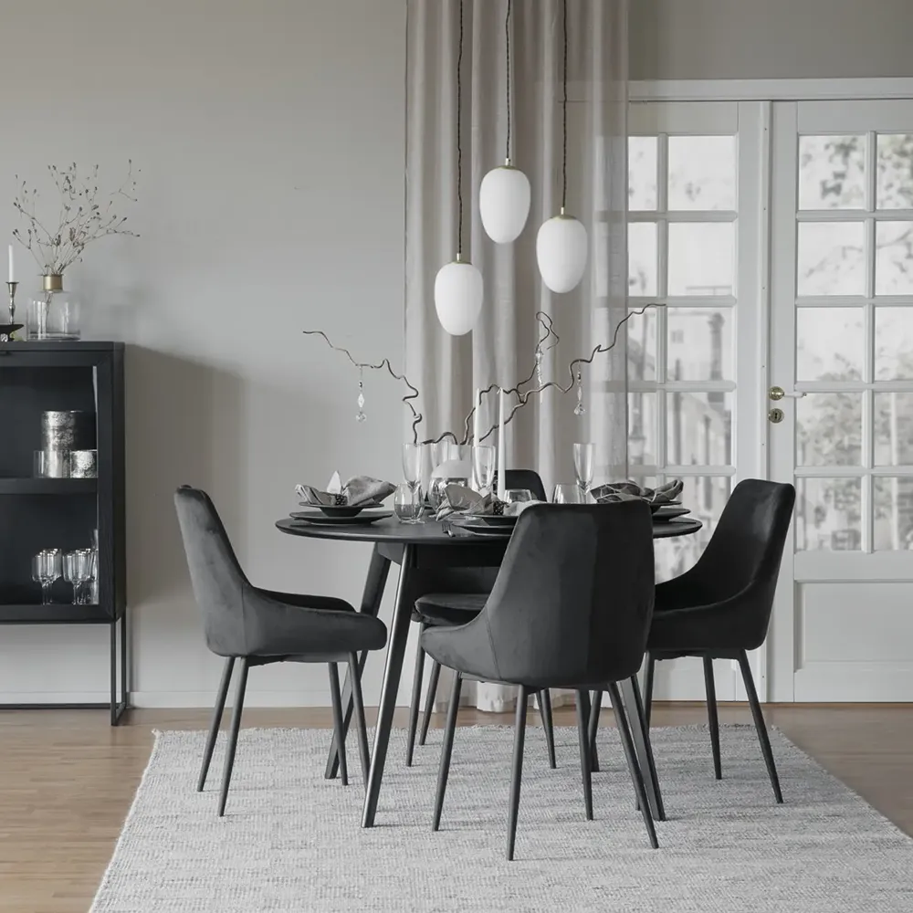 Sierra dining chair black velvet