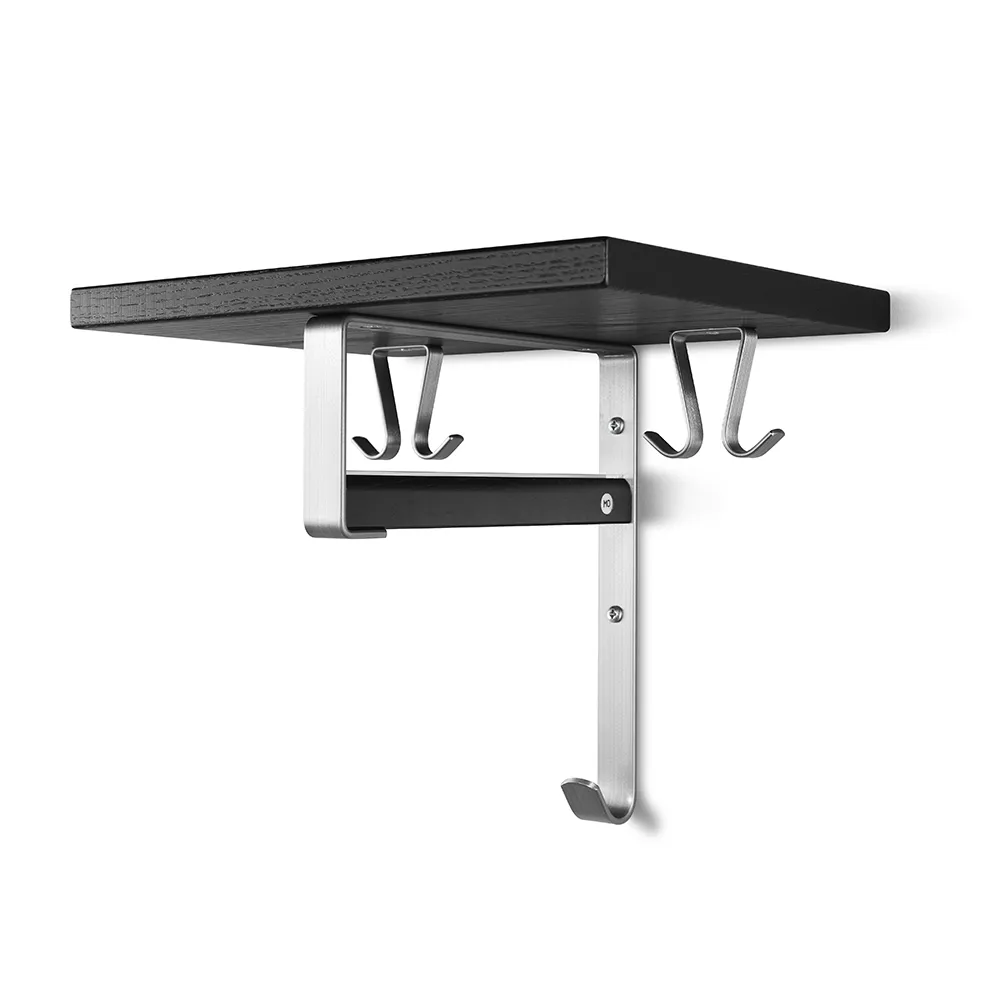 Cott Hat Rack Black Stained Oak/Ground Steel