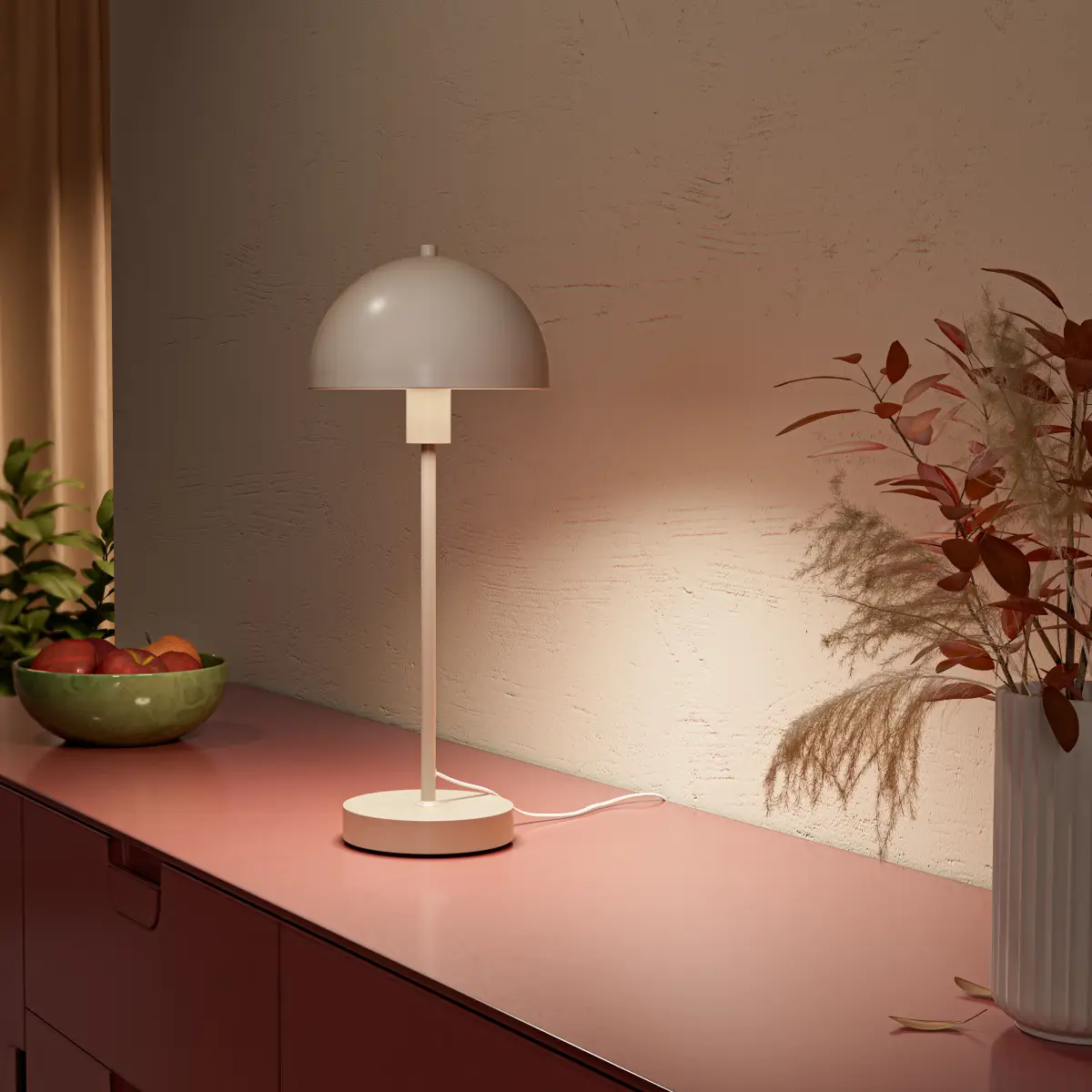 Vienda putty grey Table lamp Ø19,5xH47,5 cm Metal