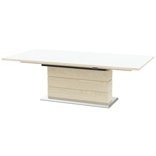 Sm30 Dining Table 100X200-280 cm White Oiled Oak / White Laminate