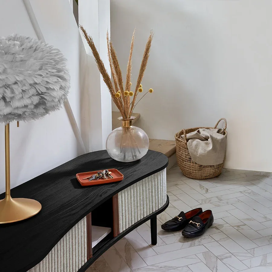 Audacious  TV stand Black Oak/Sterling