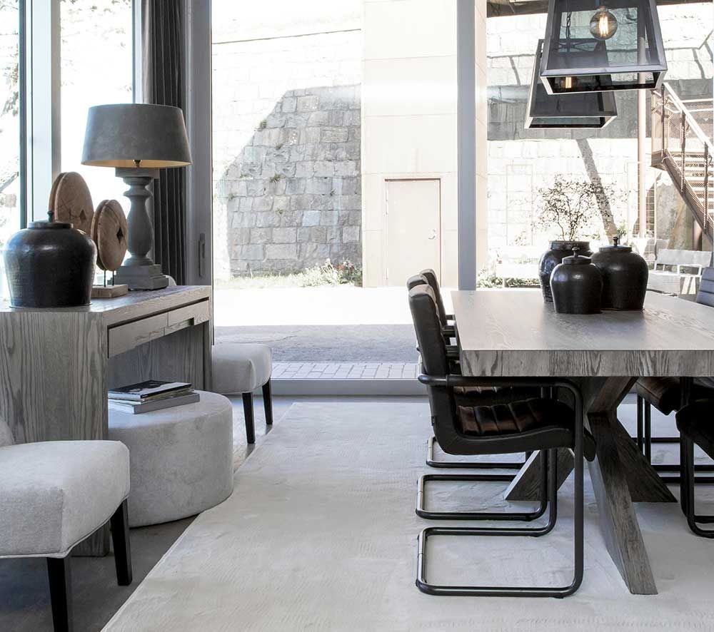 Hunter Dining Table 130 Cm Antique Grey