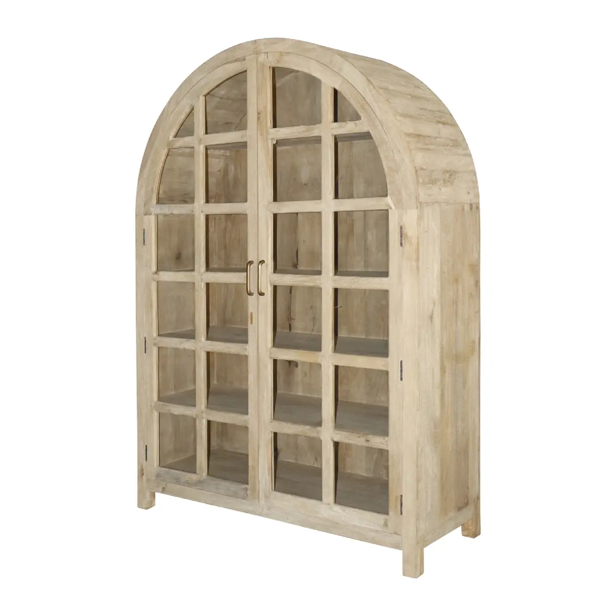 RIKO Vitrine cabinet Natural L125xW45xH180 cm