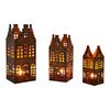 Candle Holder Houses Village 3-pack
