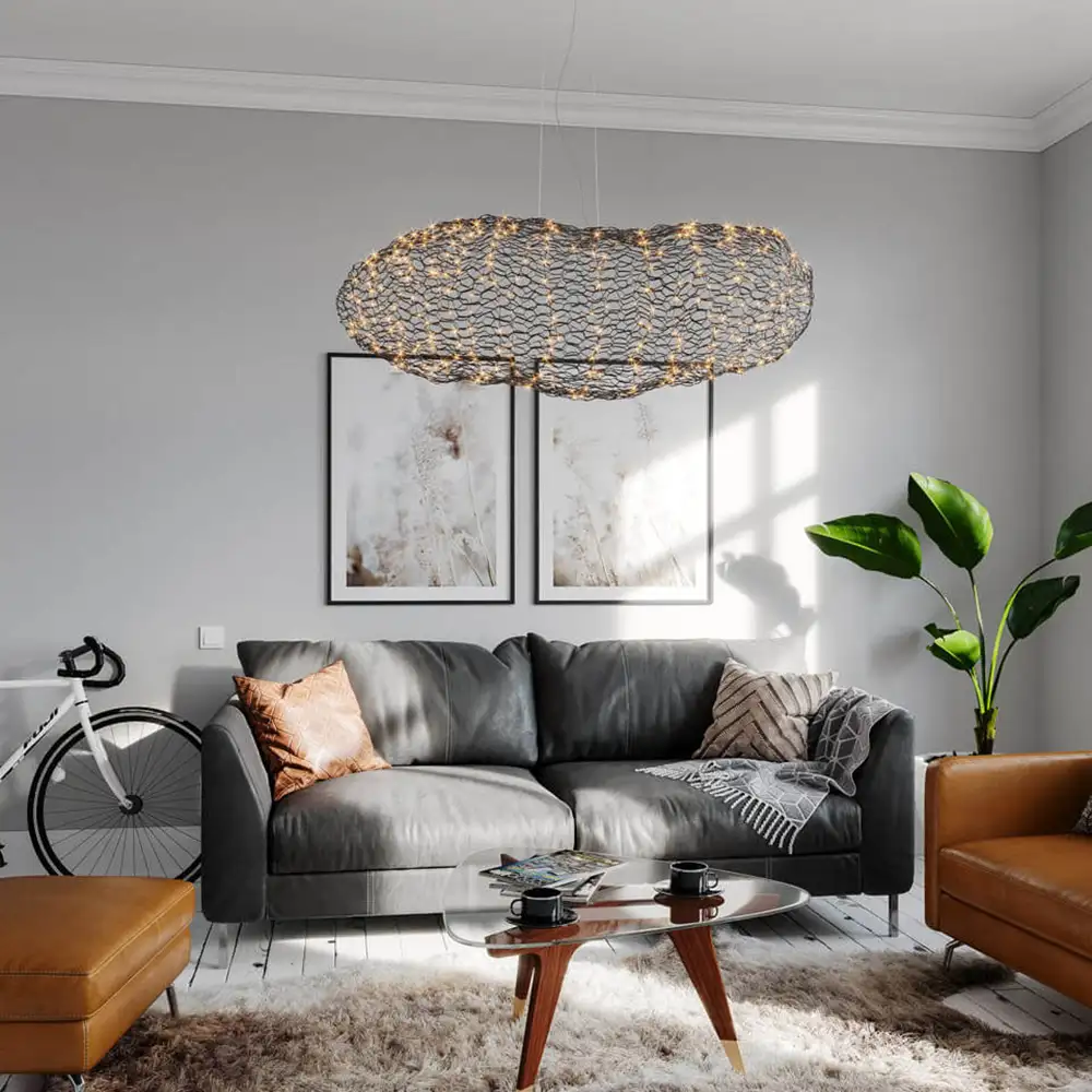 Hayden Ceiling Light L115cm Black