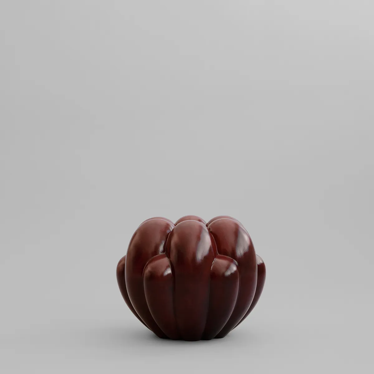 Handmade Vase Bloom Mini Maroon H27 cm