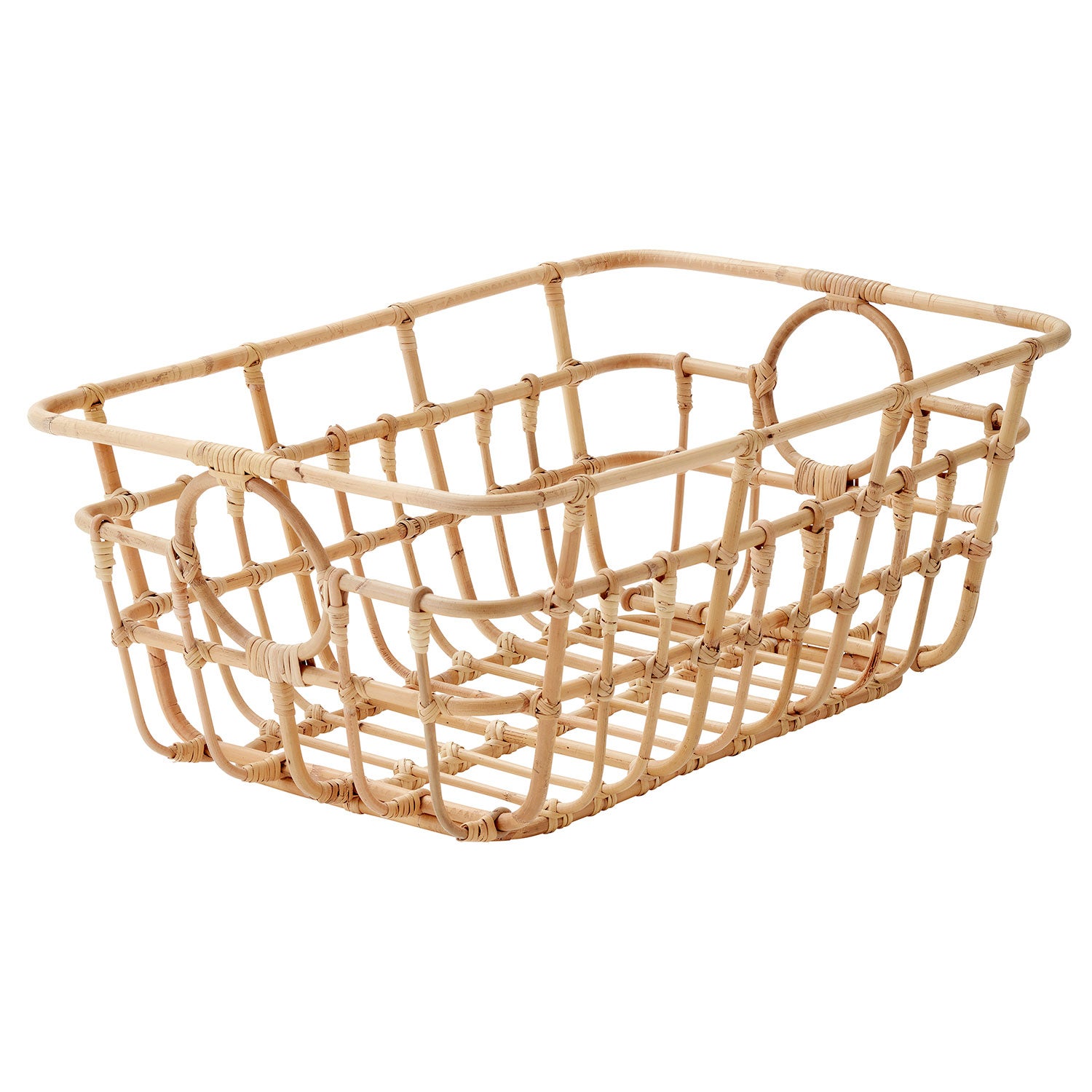 Carry Me Basket Low Natural Rattan