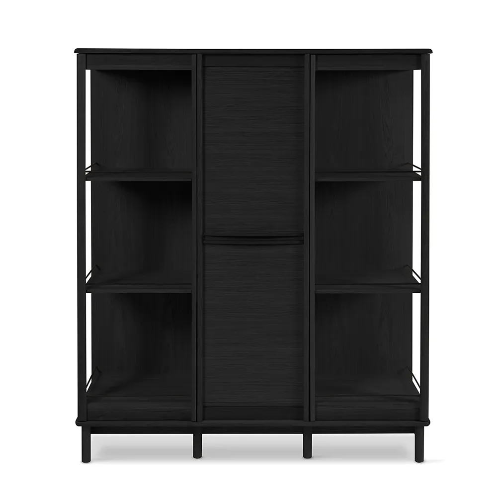 SM546 Tall Sideboard Black lacquered oak