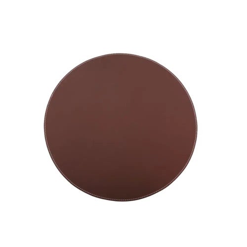 Placemat Ø:38 cm Brown leather