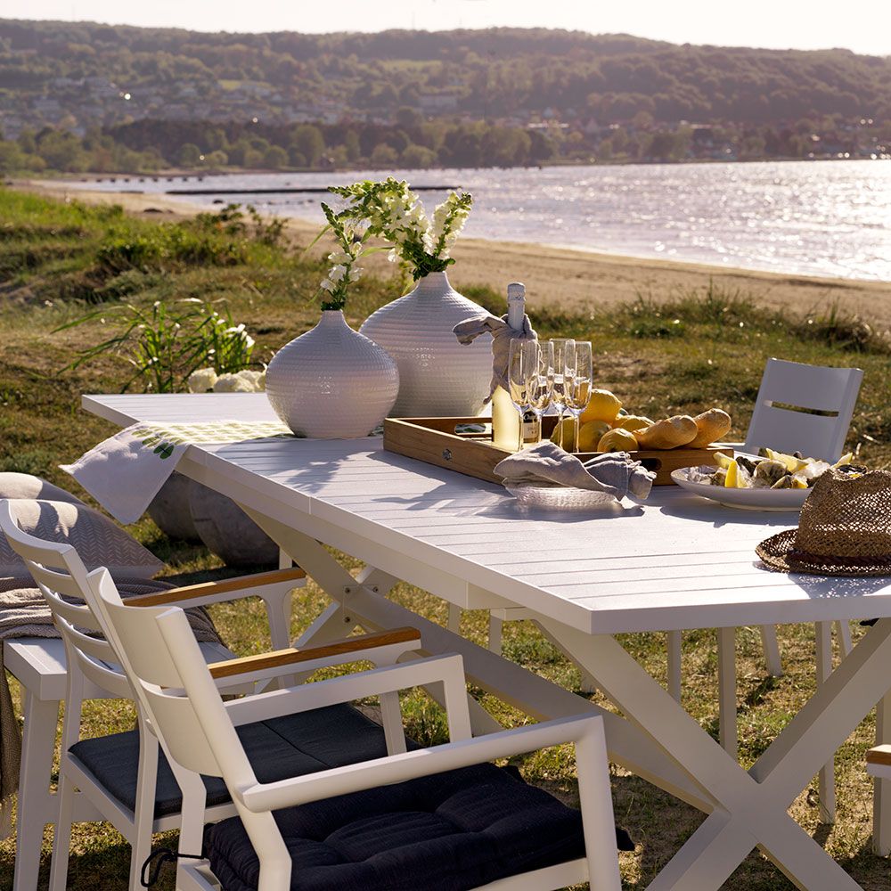 Hillmond table 100x160/220 cm white