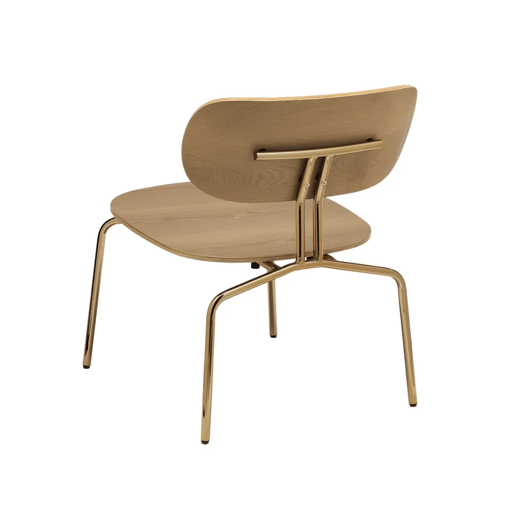 Curious Lounge Chair Oak/Brass