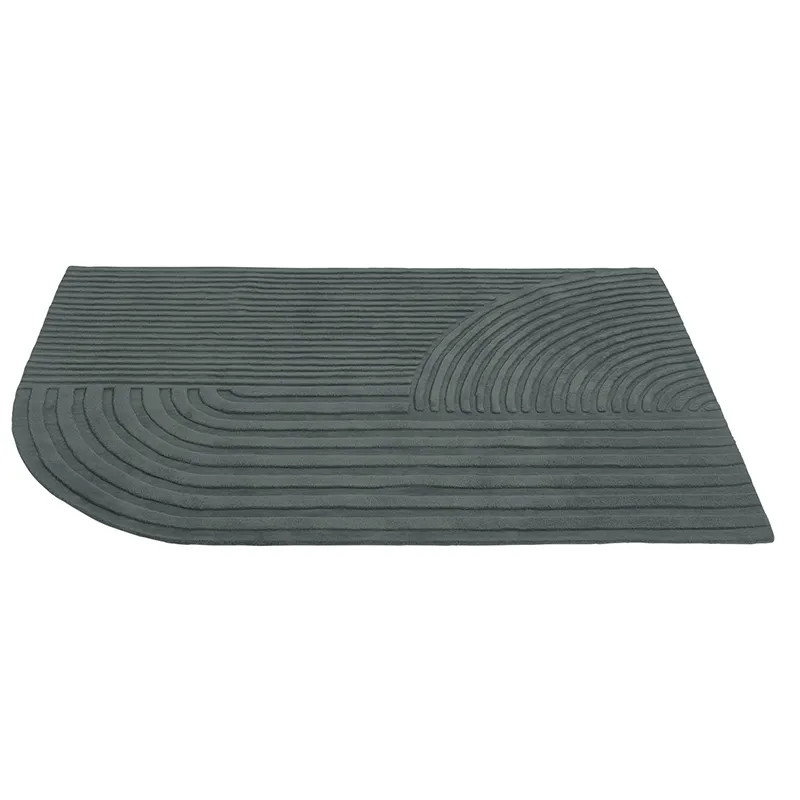 Relevo Rug 170 x 240 cm - Dark Green