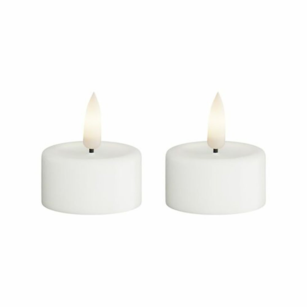  LED tea lights 2-pack 4.1x4.5 cm white