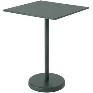 Linear Steel Bar table 70x70 h: 95 cm Dark Green 
