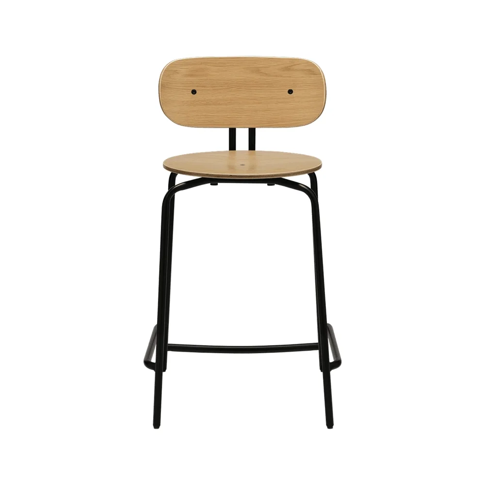  Curious Low Bar Stool Oak/Black