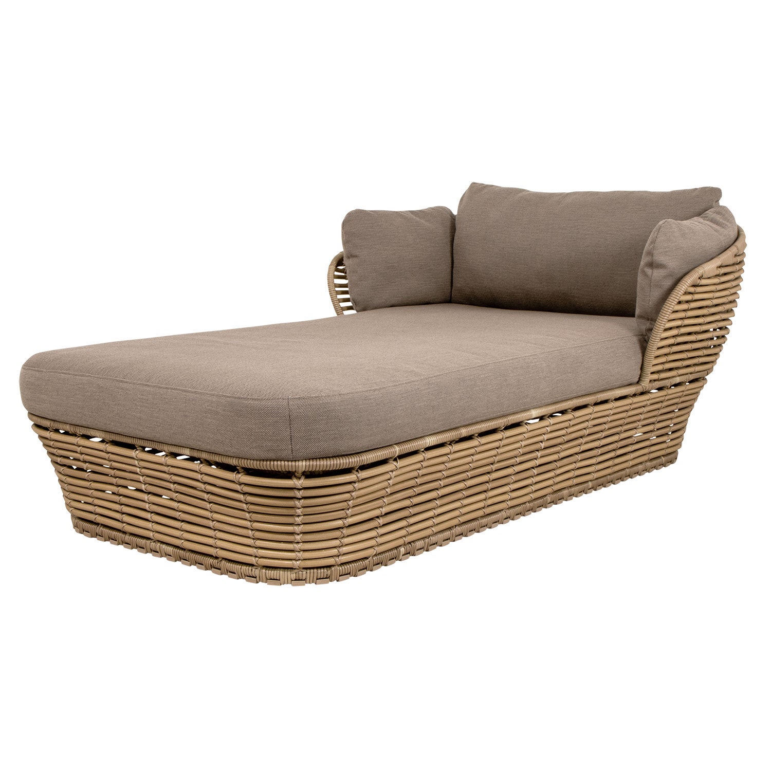 Basket Daybed Incl Taupe Airtouch Cushion Set Natural Artificial Rattan
