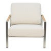 Naos armchair  Stainless steel / Dot beige
