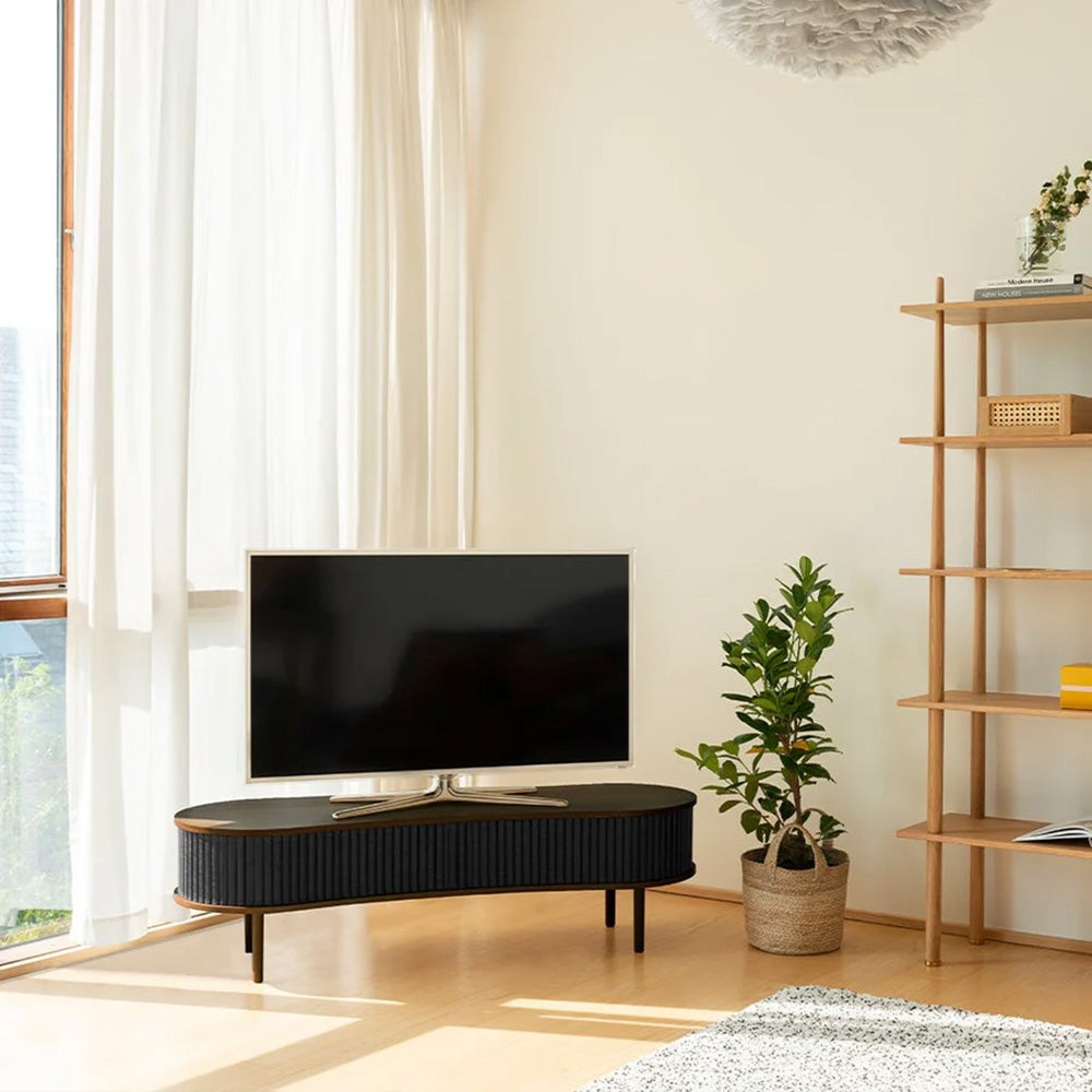 Audacious TV stand Dark Oak/Charcoal