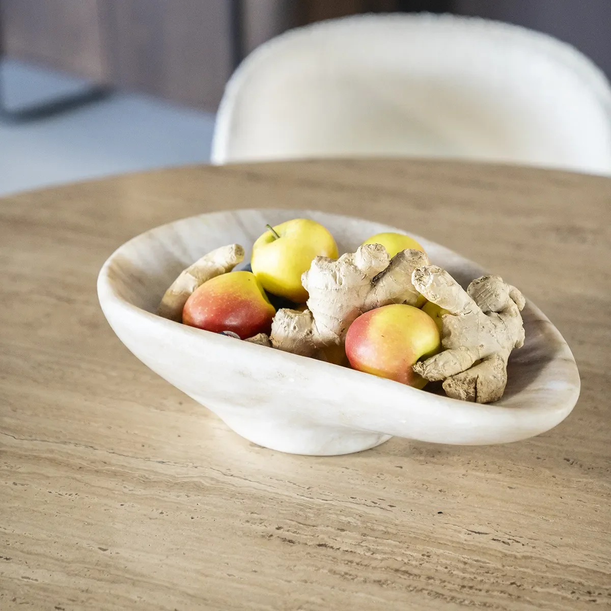 Marble Bowl Grigio L 43 cm
