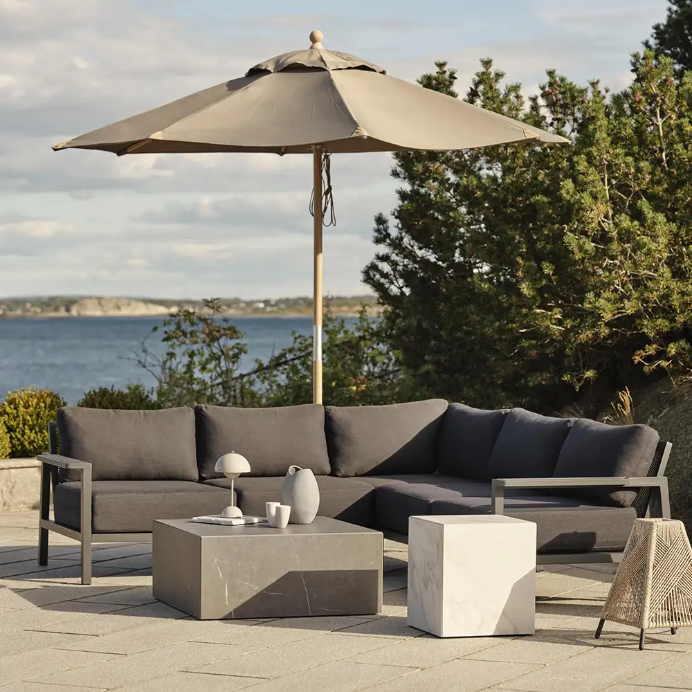 Zten coffee table 40x40 cm white marble look