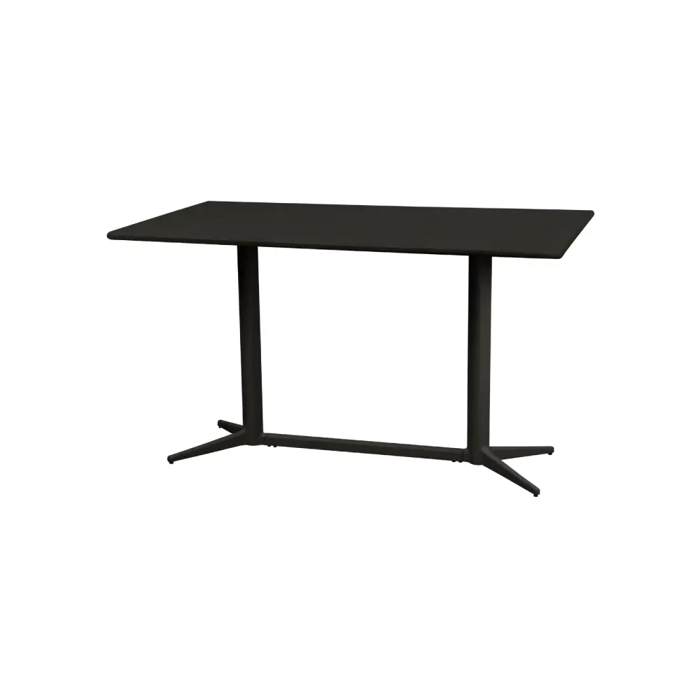 Table top 130x75 cm Lava grey, aluminum