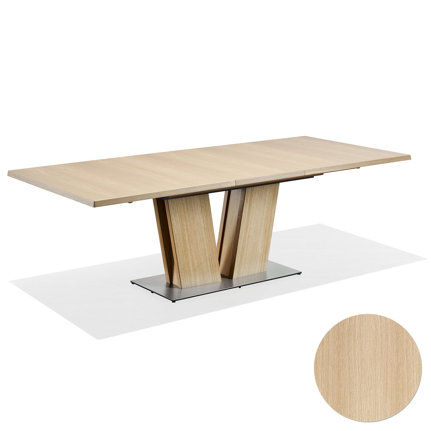 Sm37 Table Oak Lacquer 176-276X100X74cm