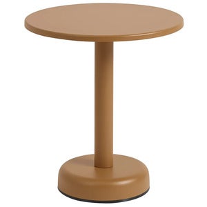 Linear Steel Coffee Table Ø42 cm Burnt Orange 