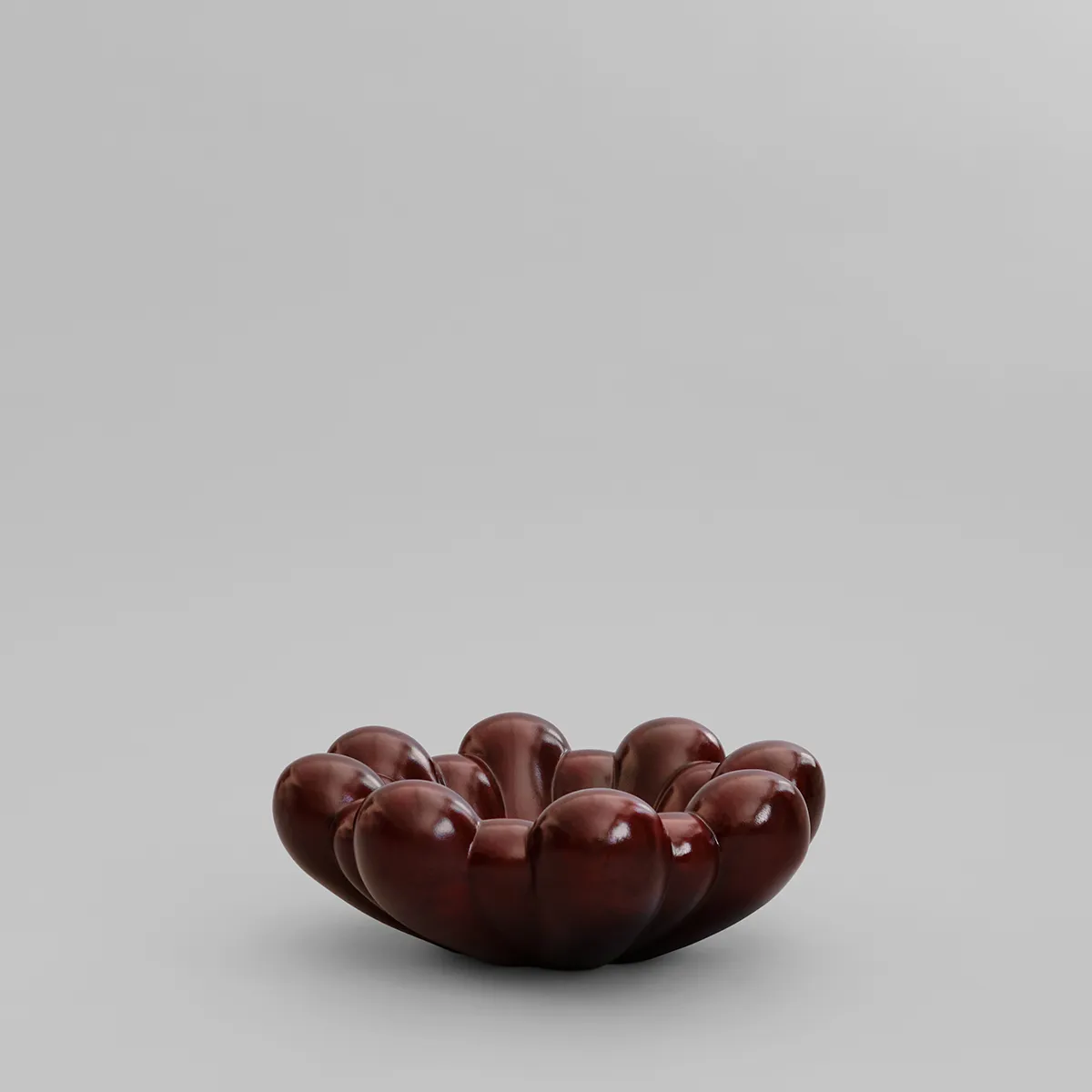 Handmade Decorative Bowl Bloom Maroon Ø 44 cm