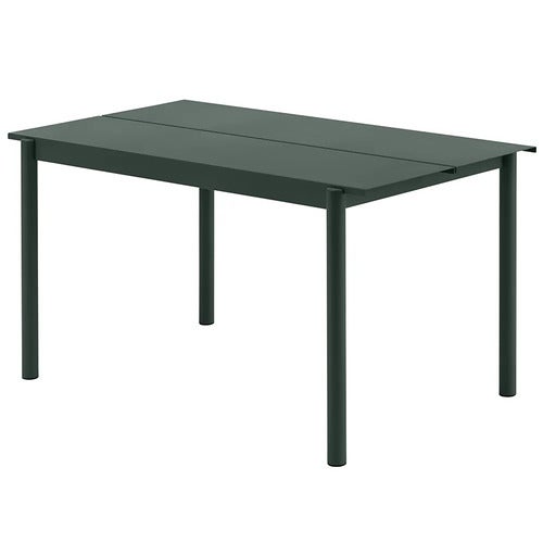 Linear Steel Dining table 140X75 cm Dark Green 