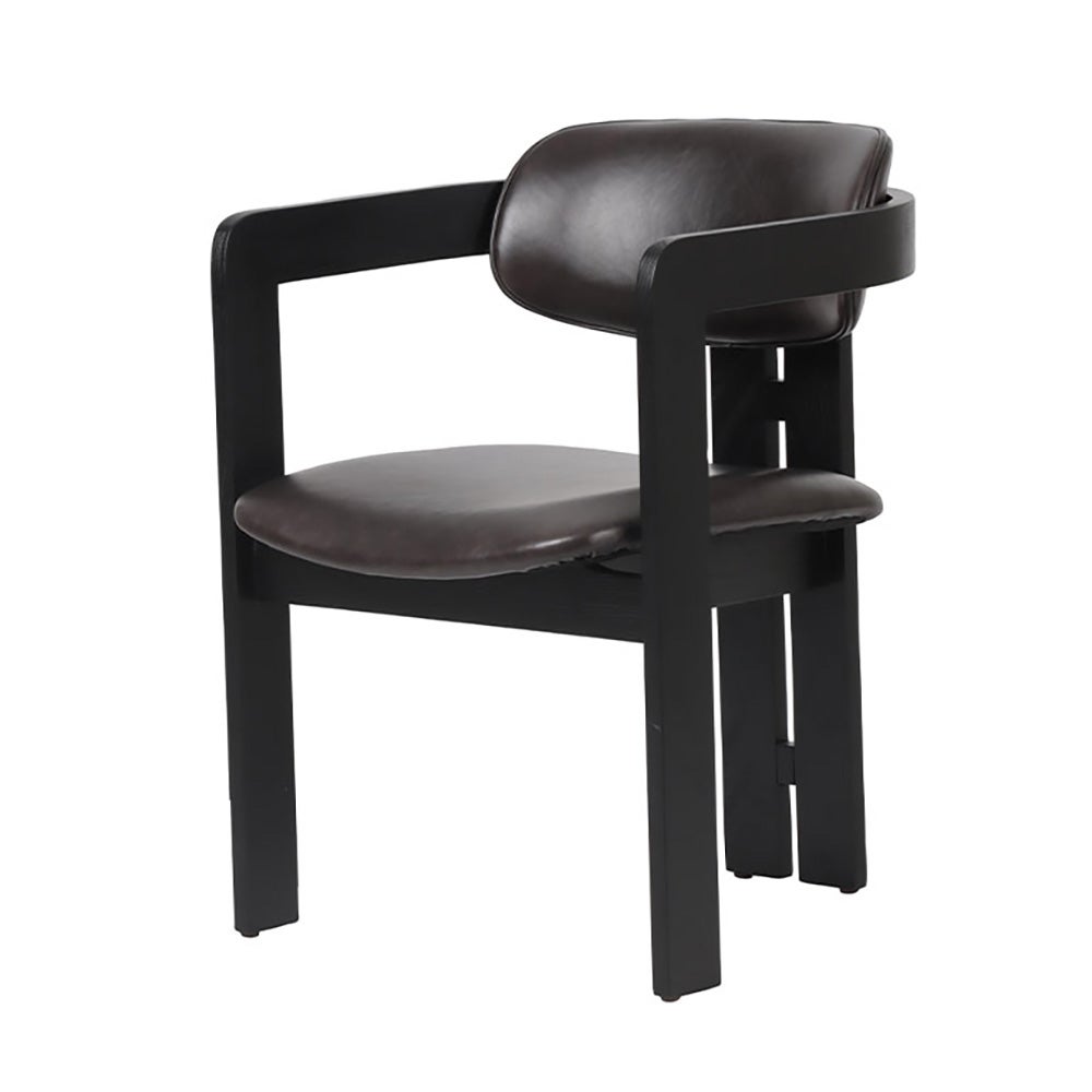 Hobbs dining chair leather black