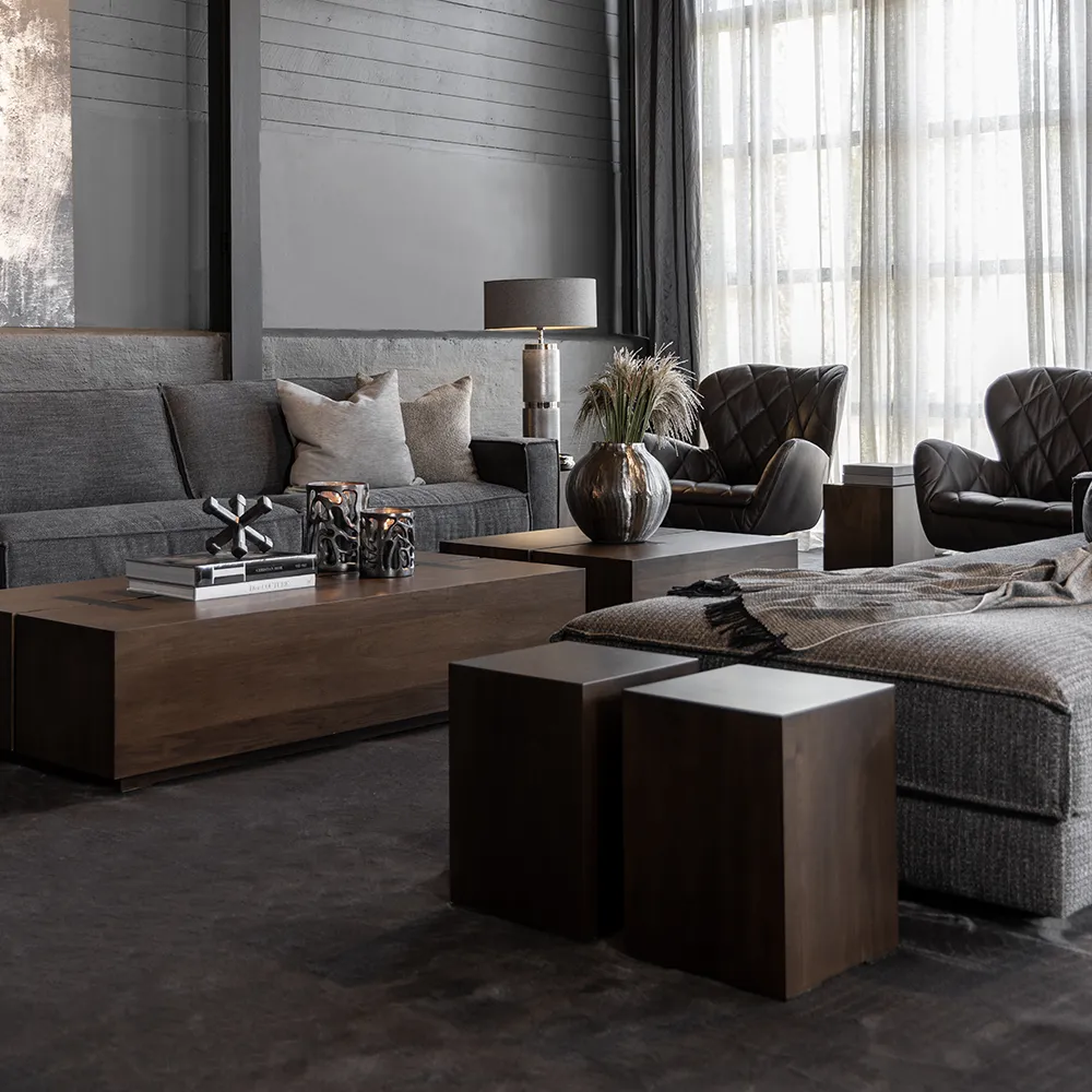 Trent side table brown