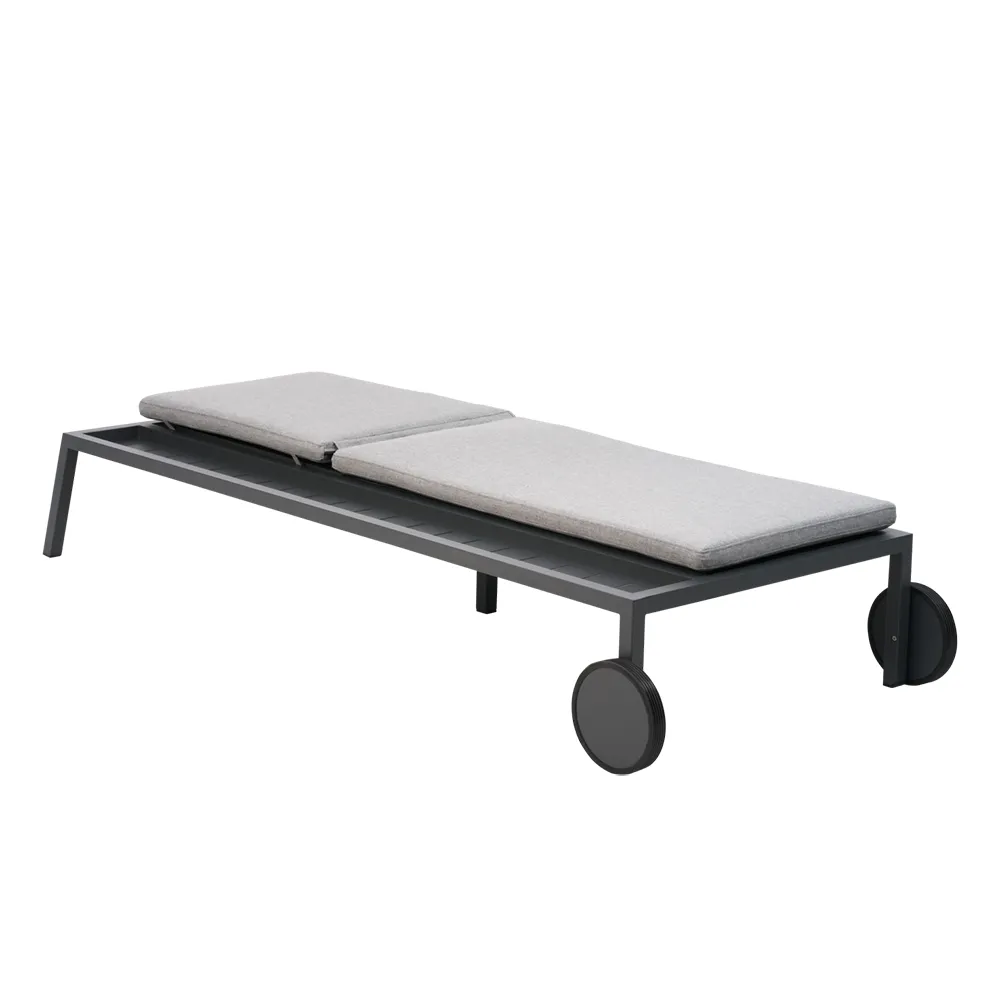 2-pack Samvaro sun lounger anthracite Pearl Grey